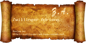 Zwillinger Adrienn névjegykártya